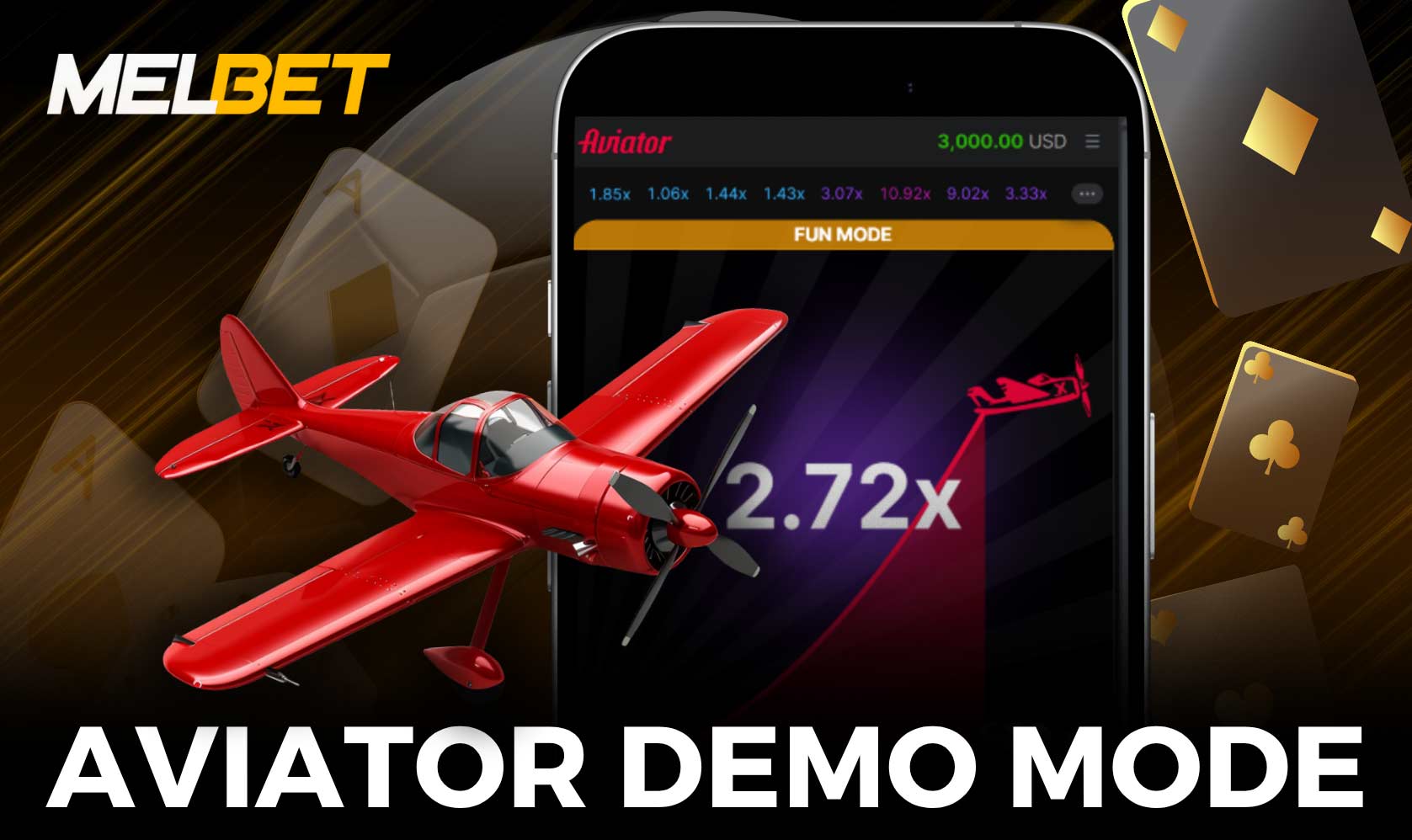 The demo version allows you to run Aviator online