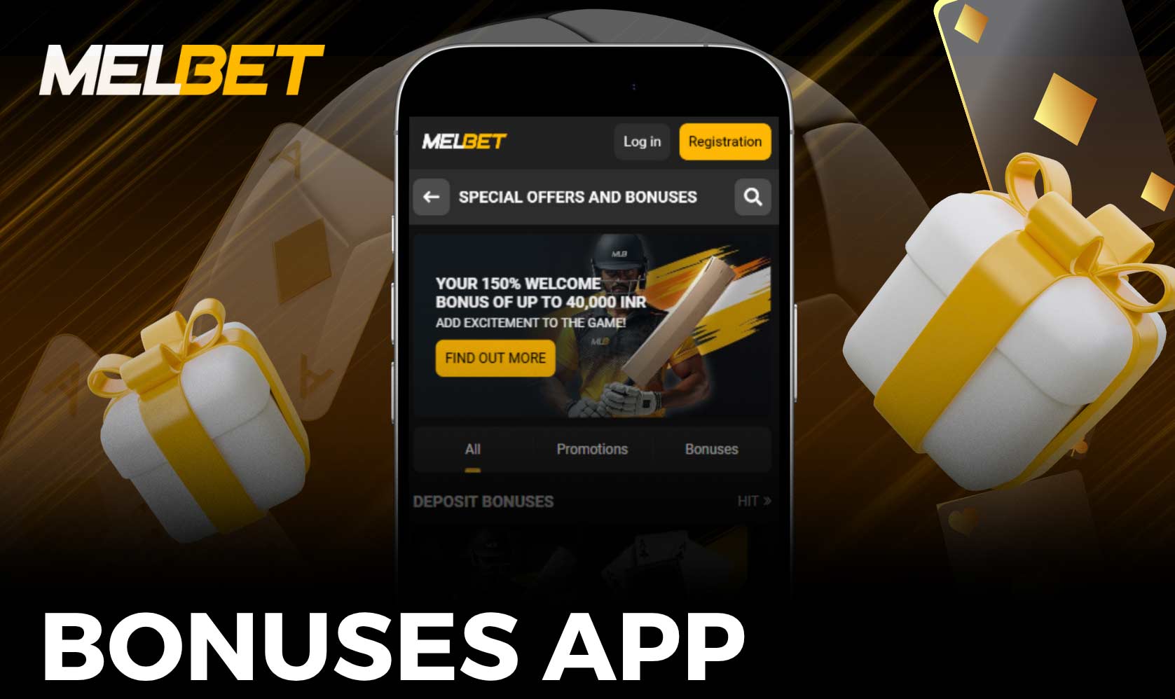 Standard promotions on Melbet