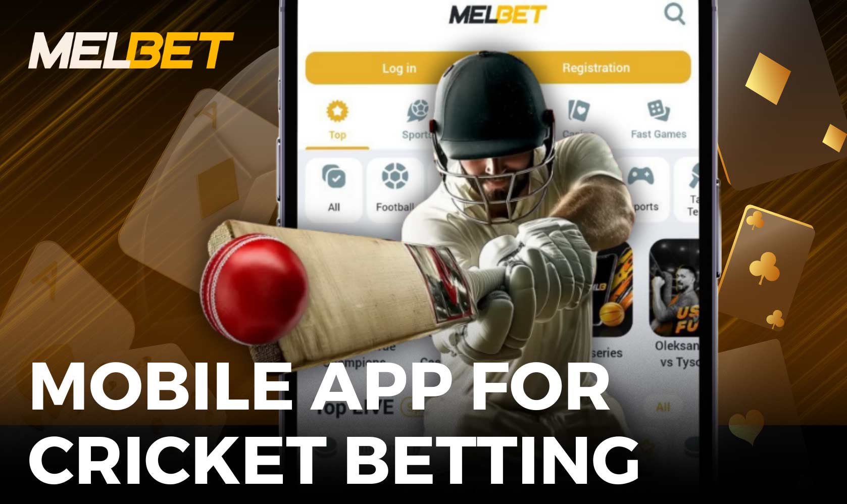 The Melbet app is a complete cricket betting